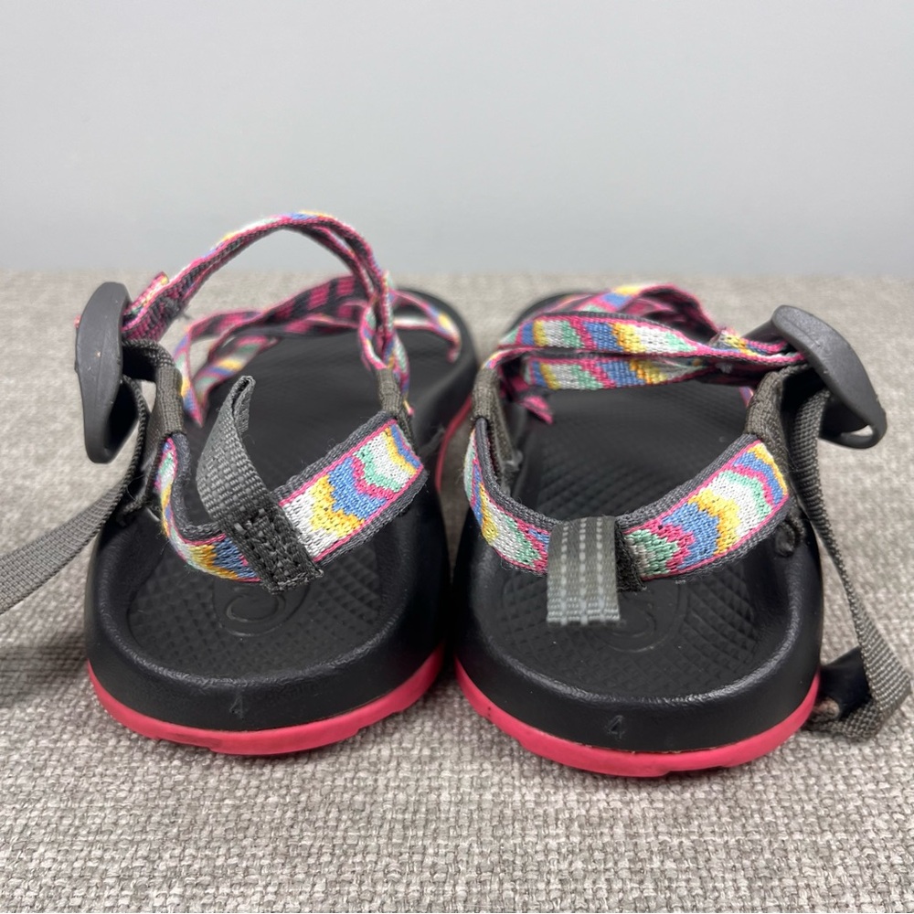 Chaco ZX1 Eco Tread Hiking Outdoor Pink Yellow Sandal Shoe Size 4 - Picture 6 of 11